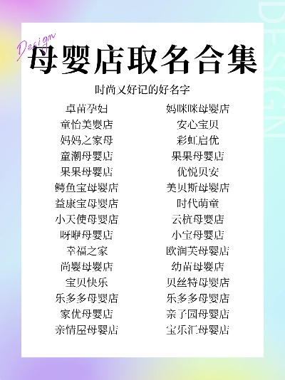 母婴品牌店名大比拼