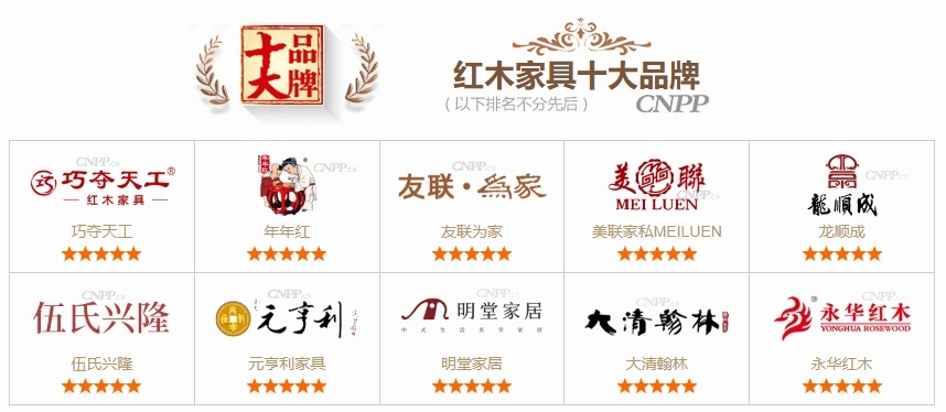 红木家居品牌排行