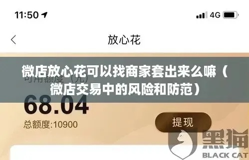 微店放心花金可以套出来吗？深度解析与案例分享