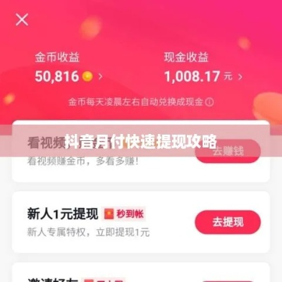 抖音月付提现退款攻略，手把手教你轻松退回余额！