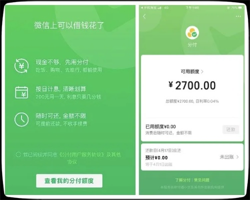 微信分付额度怎么套出来？微信分付额度1万元