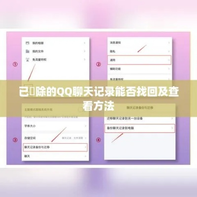 如何恢复QQ聊天记录，全方位攻略，让你的回忆不再丢失