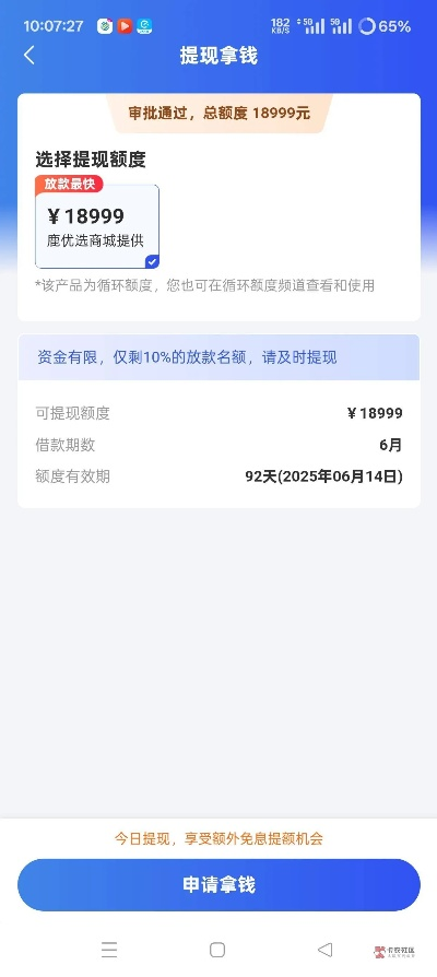 鹿优选额度提现与开通费用详解
