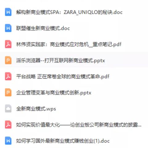 简述创业的商业模式有哪些