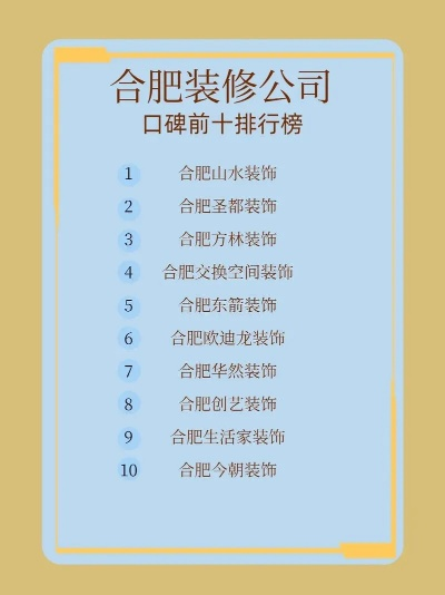 合肥品牌装修公司排名
