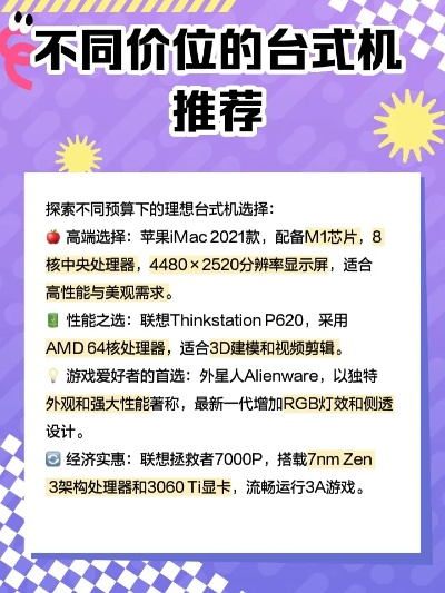 选购台式电脑，知名品牌与性能比较