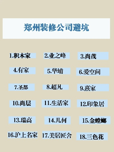 郑州装修品牌大盘点，选择最适合你的那一款