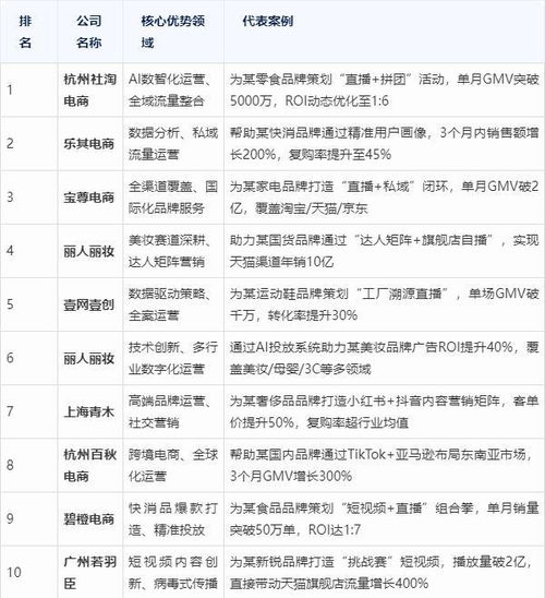 电商十大品牌排名