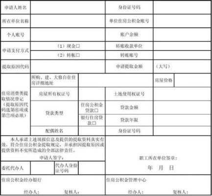 公积金取现申请所需资料全解析
