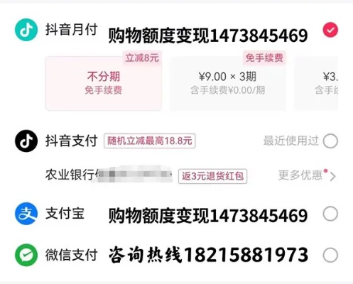 抖音月付提现2期免息，轻松享受购物乐趣，快来了解一下！