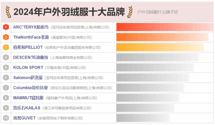 户外服装十大品牌深度解析