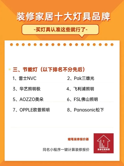 家居照明二线品牌大全