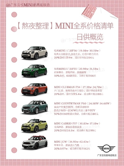 探索迷你汽车品牌的价格区间